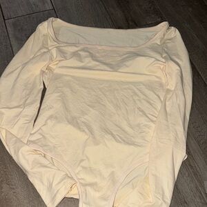 Cream Long Sleeve Bodysuit